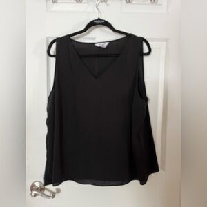Nine West Black V-Neck Tank Top